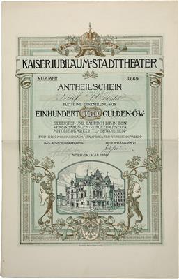 Kaiserjubiläum-Stadttheater - Mince, medaile a papírové peníze