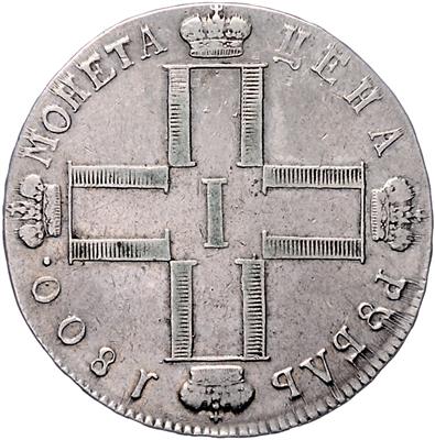 Paul I. 1796-1801 - Münzen, Medaillen und Papiergeld