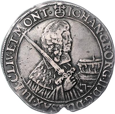 Sachsen, A. L. Johann Georg II. 1656-1680 - Mince, medaile a papírové peníze