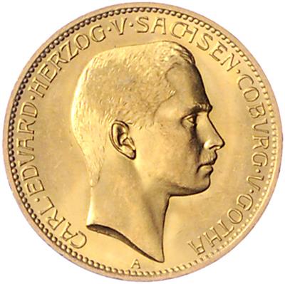 Sachsen- Coburg- Gotha, Karl Eduard 1900-1918, GOLD - Münzen, Medaillen und Papiergeld