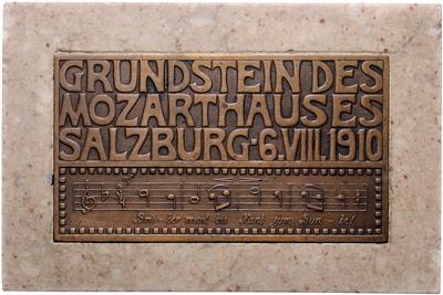 Grundstein des Mozarthauses in Salzburg 1910 - Mince