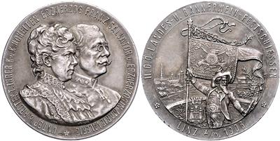 Linz, 2. OÖ Landes- und Bannerweihfestschießen 1906 - Münzen
