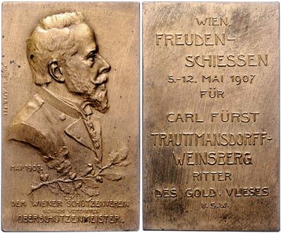 Wien, Freudenschießen für Carl Fürst TrauttmansdorffWeinsberg 1907 - Münzen