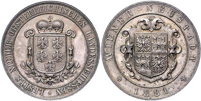 Wiener Neustadt, 1. NÖ Landesschießen 1881 - Coins