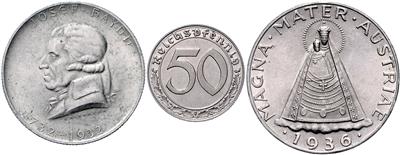 1. Republik, Ständestaat, Deutsches Reich, 2. Republik - Münzen