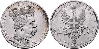 Eritrea, italienische Kolonie, Umberto I. 1878-1900 - Mince