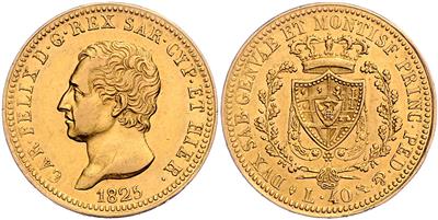Sardinien, Karl Felix 1821-1831 GOLD - Münzen