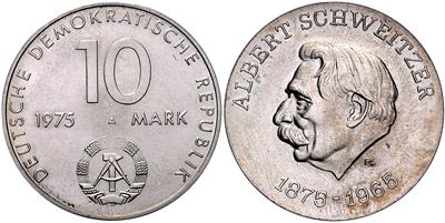 10 Mark 1975 A Albert Schweitzer - Mince, medaile a papírové peníze