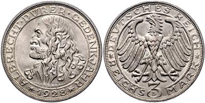 3 Reichsmark 1928 D - Mince, medaile a papírové peníze