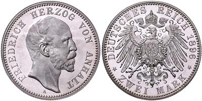 Anhalt, Friedrich I. 1871-1904 - Mince, medaile a papírové peníze