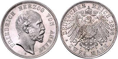 Anhalt, Friedrich I. 1871-1904 - Münzen, Medaillen und Papiergeld