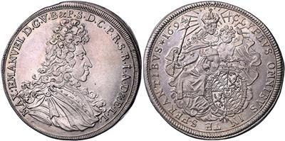 Bayern, Kurfürst Maximilian II. Emanuel 1679-1726 - Mince, medaile a papírové peníze