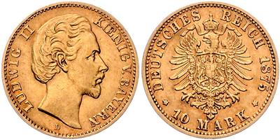 Bayern, Ludwig II. 1864-1886 GOLD - Mince, medaile a papírové peníze