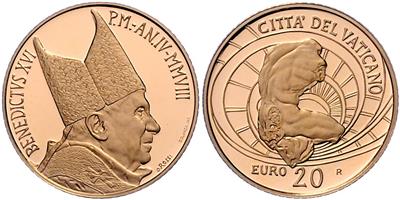 Benedikt XVI. 2005-2013, GOLD - Münzen, Medaillen und Papiergeld