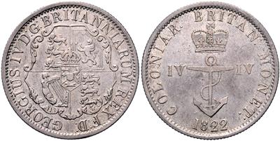 Britisch Westindien, Georg IV. 1820-1830 - Monete, medaglie e cartamoneta