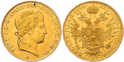 Ferdinand I. GOLD - Münzen, Medaillen und Papiergeld