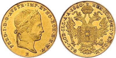 Ferdinand I. GOLD - Münzen, Medaillen und Papiergeld