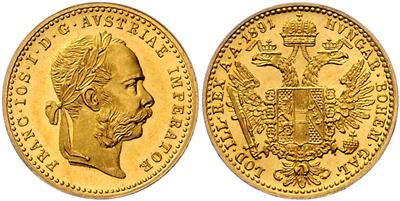 Franz Josef I. GOLD - Mince, medaile a papírové peníze