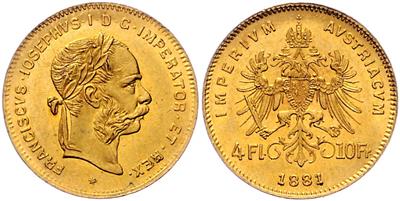 Franz Josef I. GOLD - Mince, medaile a papírové peníze