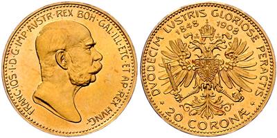 Franz Josef I. GOLD - Mince, medaile a papírové peníze