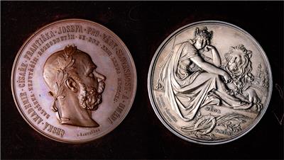 Gründung der Kaiser Franz Josefs Akademie für Wissenschaft und Kunst in Prag am 23. Jänner 1890 - Münzen, Medaillen und Papiergeld