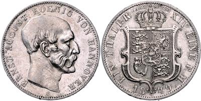 Hannover, Ernst August 1837-1851 - Coins, medals and paper money
