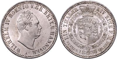 Hannover, Wilhelm IV. 1830-1837, auch König von Großbritannien - Münzen, Medaillen und Papiergeld