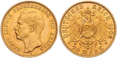 Hessen, Ernst Ludwig 1892-1918, GOLD - Coins, medals and paper money