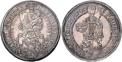 Johann Ernst v. Thun und Hohenstein - Coins, medals and paper money