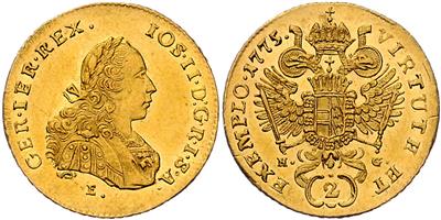 Josef II., als Mitregent GOLD - Mince, medaile a papírové peníze