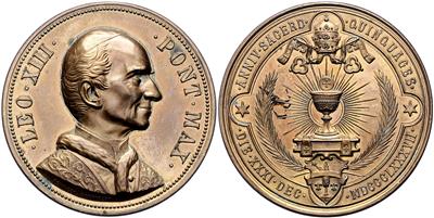 Leo XIII. 1878-1903 - Mince, medaile a papírové peníze