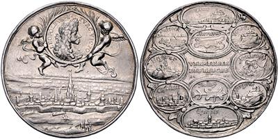 Leopold I., Eroberung der Ungarischen Festungen und Städte - Mince, medaile a papírové peníze