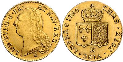 Louis XVI. 1774-1793, GOLD - Münzen, Medaillen und Papiergeld