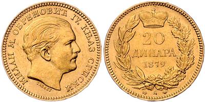 Milan Obrenovic IV. 1868-1889GOLD - Monete, medaglie e cartamoneta