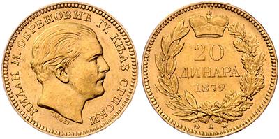 Milan Obrenovic IV. 1868-1889GOLD - Coins, medals and paper money