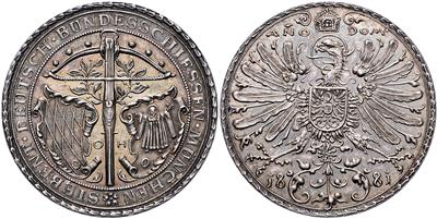 München, VII. Deutsches Bundesschießen 1881 - Monete, medaglie e cartamoneta