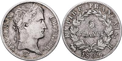 Napoleon I.1804-1815 - Mince, medaile a papírové peníze