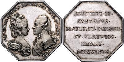 Österr. Niederlande, Maria Christina und Albert von Sachsen-Teschen, 1780 - Mince, medaile a papírové peníze