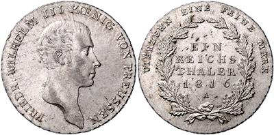 Preusen, Friedrich Wilhelm III. 1797-1840 - Mince, medaile a papírové peníze