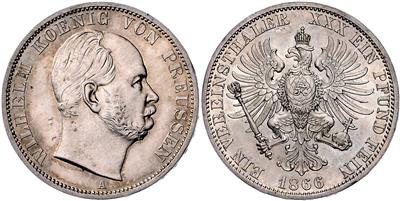 Preussen, Wilhelm I. 1861-1888 - Mince, medaile a papírové peníze