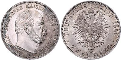 Preussen, Wilhelm I. 1861-1888 - Mince, medaile a papírové peníze