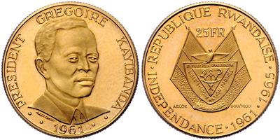 Ruanda GOLD - Mince, medaile a papírové peníze