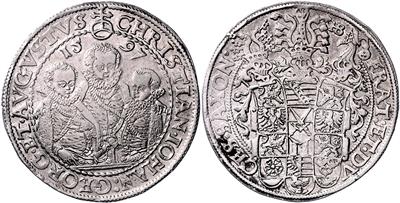 Sachsen, A. L., Christian II., Johann Georg, August 1591-1611 - Mince, medaile a papírové peníze