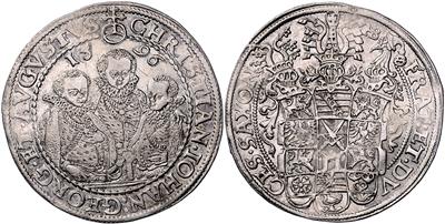 Sachsen, A. L., Christian II., Johann Georg I. und August 1591-1601 - Mince, medaile a papírové peníze