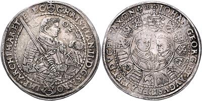 Sachsen, A. L., Christian II., Johann Georg I. und August 1591-1611 - Münzen, Medaillen und Papiergeld