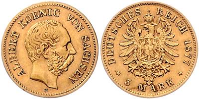 Sachsen, Albert 1873-1902 GOLD - Coins, medals and paper money