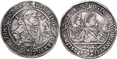 Sachsen-Altenburg, Johann Philipp, Johann Wilhelm und Friedrich Wilhelm II. - Monete, medaglie e cartamoneta