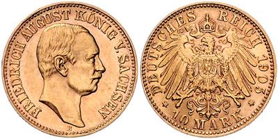Sachsen, Friedrich August III. 1904-1918 GOLD - Coins, medals and paper money