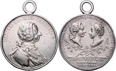 Sardinien, Karl Emanuel III. 1730-1773 - Mince, medaile a papírové peníze