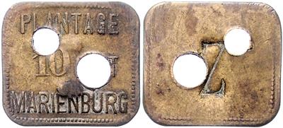 SURINAME Plantage Marienburg 1880/1890 - Mince, medaile a papírové peníze